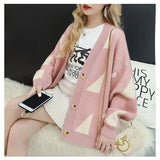 Japanese And Korean College Wind Bump Knitted Jersey Autumn And Winter New Loose Thin Temperament Lazy Sweater Women's Coat HZ0108