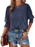 2025 Summer New Fashion Loose Circle Leader Mouth Long Version Of Large-Size T-Shirt Girl HZ0108