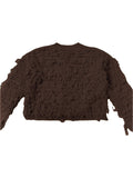 2025 New Fashion Temperament Personality Commuting Creative Knitted Tux Button Wool Coat HZ0108