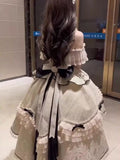 Pretty High Low Square Neck Lace Summer 18th Birthday Dress Lolita Dress Birthday Outfits HZ1214