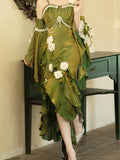 Pretty Mermaid Spaghetti Straps Green Summer 18th Birthday Dress Lolita Dress Birthday Outfits HZ1214