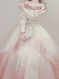 Vintage Ball Gown Off The Shoulder Short Sleeves 16th Ombre Pink Birthday Dress Lolita Dress Birthday Outfits HZ1214