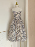 Niulatu A line Sweetheart Floral Holiday Dress Travel Vacation Dresses Birthday Dress SD1250