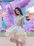 Vintage Ball Gown High Neck Short Mini Summer 18th Birthday Dress Lolita Dress Birthday Outfits HZ1214