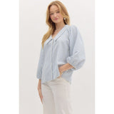 2025TK Summer New Lady Bubble Bubble Sleeve Sweet Doll Shirt HZ0108