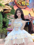 Vintage Ball Gown High Neck Short Mini Summer 18th Birthday Dress Lolita Dress Birthday Outfits HZ1214
