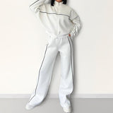 Women's 2025 Spring Set Temperament Casual Loose Fashion Cardigan With Tunic Suit For Women HZ0108