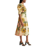 Niulatu Linen Positioning Print Dress In Spring/Summer 2025 INS Loose Holiday Women's Dress SPCP