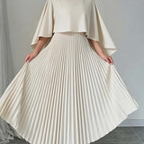 2026 Spring Women's New Solid Color Round Collar Folds To The Waist-To-Body Suit HZ0108