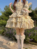 Vintage Ball Gown High Neck Lace Summer 18th Birthday Dress Lolita Dress Birthday Outfits HZ1214