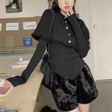 Half-High Collar Knitted Sweater Women's Long-Sleeved Shawl Two Sets Of 2025 Autumn And Winter New Yangmea Flower Bottom Sweater HZ0108