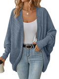 Autumn/Winter 2025 New Lady Fashion Bat Sleeve R-Shirt Loose Knitted Coat HZ0108