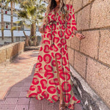 Women's Clothing 2025 Spring New Fashion Printing Loose Ione Temperament Dress HZ0108
