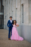 Niulatu Tulle Ruffled Gown Tulle Prom Dress Corset Tulle Evening Dress HZ1007