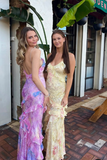 Niulatu Spaghetti Straps V Neck Chiffon Print Prom Dress,Charming Evening Dress HZ1007