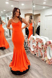 Niulatu Satin Mermaid Spaghetti Straps Prom Dresses With HZ1007