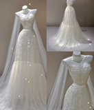 Elegant A Line Strapless White Lace Sleeveless Long Wedding Dresses Brides Dress HZ1214