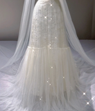 Elegant A Line Strapless White Lace Sleeveless Long Wedding Dresses Brides Dress HZ1214