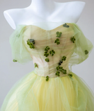 Sexy Ball Gown Off The Shoulder Sage Green Elegant Tulle Long Prom Dresses HZ1214