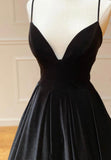 Niulatu v neck velvet prom dress evening dress HZ0113
