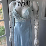 Niulatu A line Spaghetti Straps Light Sky Blue Lace Long Prom Dresses Evening Dress HZ1110