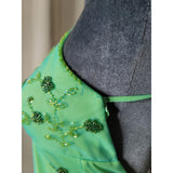 Niulatu Mermaid Spaghetti Straps 90s Green Prom Dresses Evening Gowns With Beads HZ1110