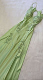 Niulatu Mermaid Spaghetti Straps Backless Long Prom Dress Evening Dress Formal Dress SD2200