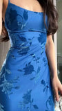 Niulatu Mermaid Spaghetti Straps Royal Blue Long Evening Dress Party Dress Prom Dress HZ0113