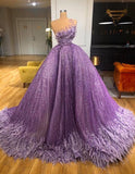 Niulatu prom dresses, sparkly prom dress, ball gown prom dresses, vestido de fiesta, feather prom dresses, vestido de longo, elegant prom dresses, prom ball gown, HZ0113