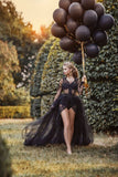 Niulatu Prom Dresses,Lace Long Sleeves Pretty Prom Dresses HZ0113