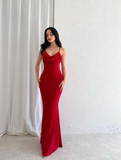 Niulatu Red Mermaid Prom Dress Red Evening Dress HZ1007