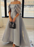 Niulatu Off The Shoulder A-line Evening Dress With Train HZ1007