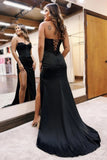 Niulatu Mermaid Satin Long Corset Prom Dress with HZ1007