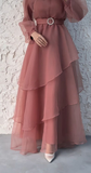 Niulatu A-line Long Sleeves Evening Dress HZ1007