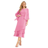 Niulatu Chiffon Spring Mother of The Bride Dresses A-Line Plus Size for Women Formal Prom HZ1007