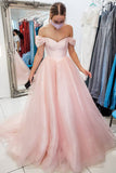 Niulatu A-line Off Shoulder Long Prom Dresses, Evening Gown With HZ1007