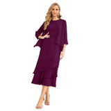 Niulatu Chiffon Spring Mother of The Bride Dresses A-Line Plus Size for Women Formal Prom HZ1007