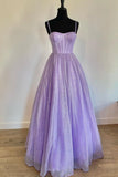 Princess Lilac Straps A-line Long Prom HZ0308