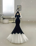 Niulatu Black Mermaid Evening Dress Pageant Dress HZ1007