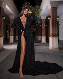 Niulatu Long Prom Dress, Popular Evening Dress ,Fashion Wedding Slit Party Dress HZ0113