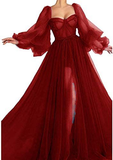 Niulatu Evening Dress, Long Sleeves Long Prom Dress HZ0113