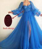 Niulatu Evening Dress, Long Sleeves Long Prom Dress HZ0113