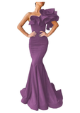 Niulatu shoulder mermaid long prom gown evening gown HZ0113
