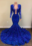 Niulatu girl prom dresses mermaid long prom Dress HZ0113