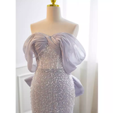 Niulatu Mermaid Blue Sequin Long Prom Dress HZ1110