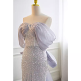 Niulatu Mermaid Blue Sequin Long Prom Dress HZ1110