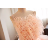 Niulatu Ball Gown Straps Tulle Pink Sweet 16 Dresses HZ1110