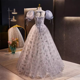 Niulatu Ball Gown Sequin Blue Sweet 16 Dresses HZ1110