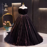 Niulatu Ball Gown Tulle Black Sweet 16 Dresses HZ1110