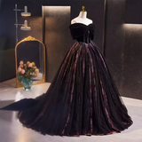 Niulatu Ball Gown Tulle Black Sweet 16 Dresses HZ1110